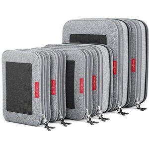 Premium Compression Packing Cubes for Travel - Luggage Organizers with Zip